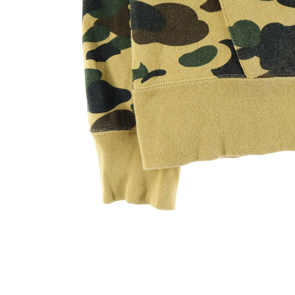 A BATHING APE(アベイシングエイプ) 1st CAMO COLLEGE PULLOVER HOODIE 1stカモ コラージュ プルオーバーフーディー パーカー ベージュ 001PPE751023X