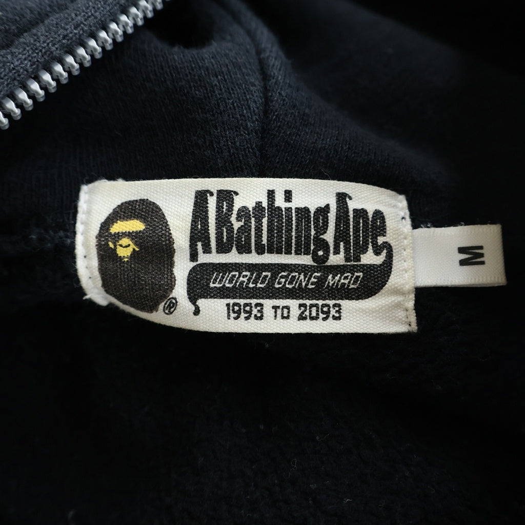 A BATHING APE(アベイシングエイプ) 1st CAMO LINE FULL ZIP HOODIE 1stカモ ライン フルジップフーディー ジップアップパーカー ブラック/ベージュ 001ZPE801007X