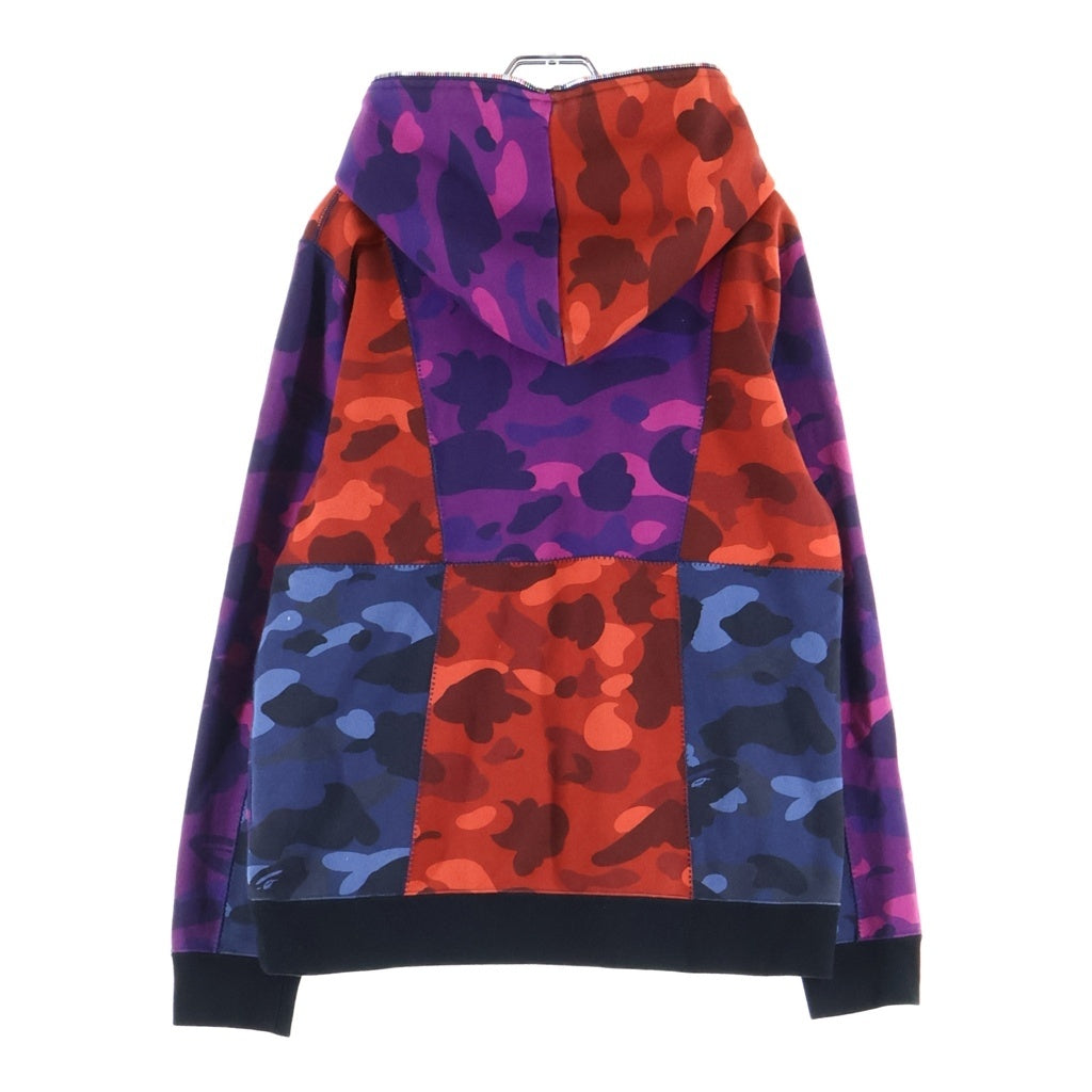 A BATHING APE(アベイシングエイプ) CRAZY COLOR CAMO FULL ZIP HOODIE クレイジーカラーカモ フルジップフーディー ジップアップパーカー マルチ レディース 001ZPF802009X
