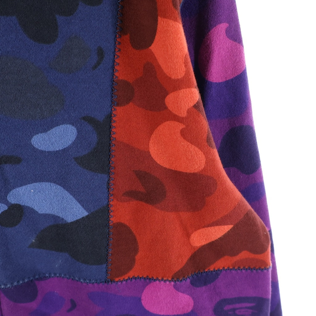 A BATHING APE(アベイシングエイプ) CRAZY COLOR CAMO FULL ZIP HOODIE クレイジーカラーカモ フルジップフーディー ジップアップパーカー マルチ レディース 001ZPF802009X
