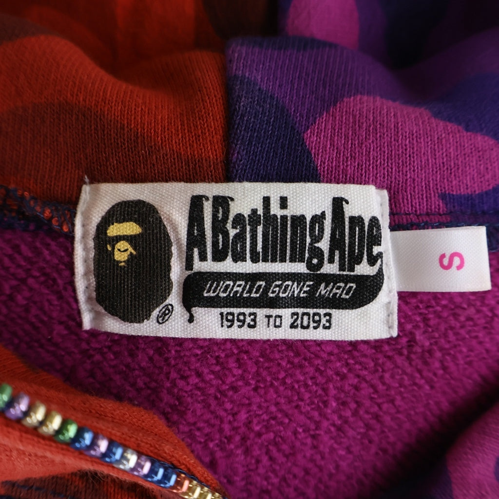 A BATHING APE(アベイシングエイプ) CRAZY COLOR CAMO FULL ZIP HOODIE クレイジーカラーカモ フルジップフーディー ジップアップパーカー マルチ レディース 001ZPF802009X