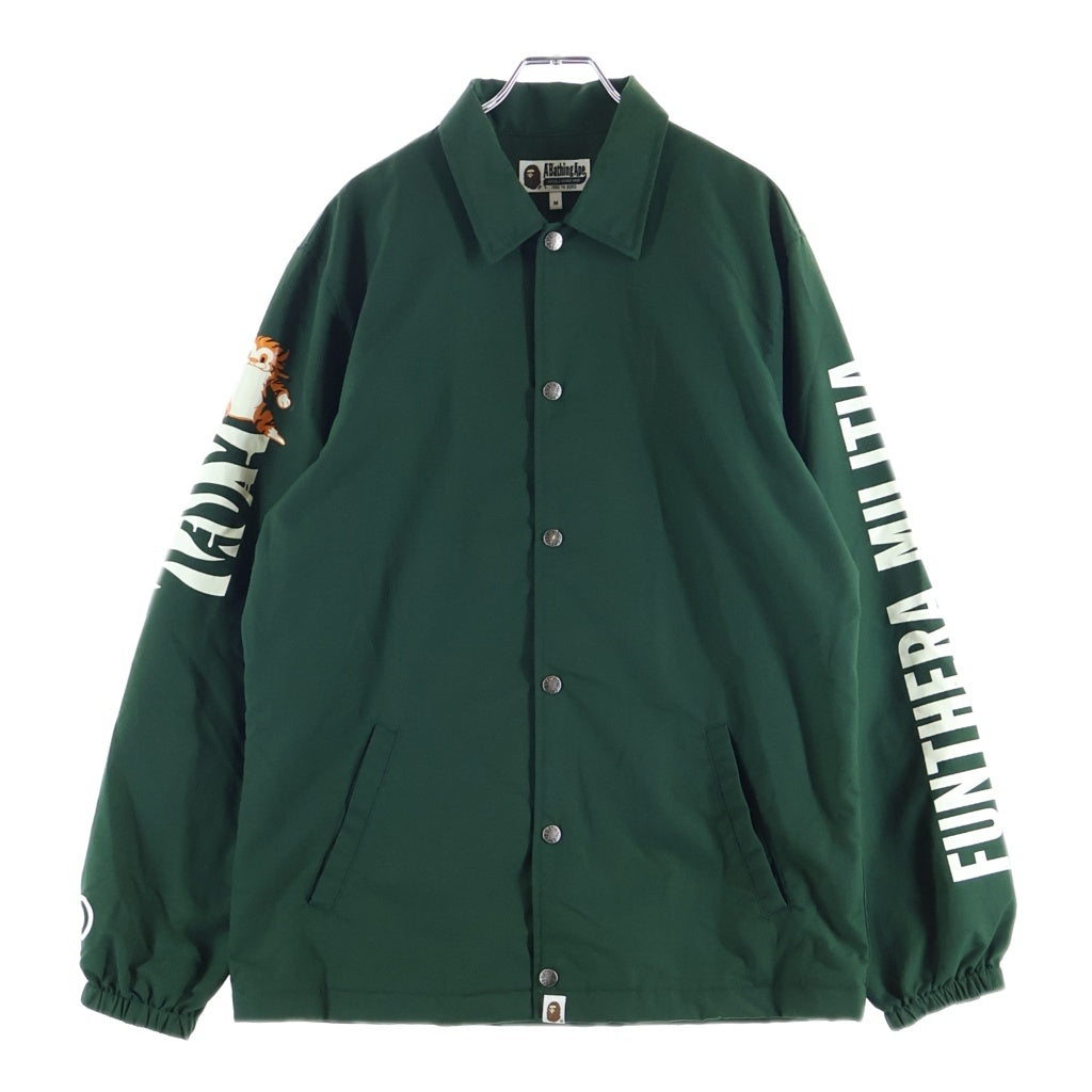 A BATHING APE(アベイシングエイプ) TIGER COACH JACKET タイガー ナイロンコーチジャケット グリーン 001LJE201006X