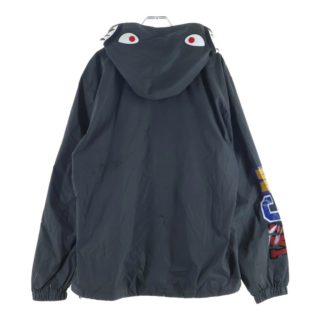 A BATHING APE(アベイシングエイプ) REFLECTOR SHARK HOODIE JACKET リフレクター シャーク フーディージャケット ジップアップナイロンジャケット グレー 001LJE301011X