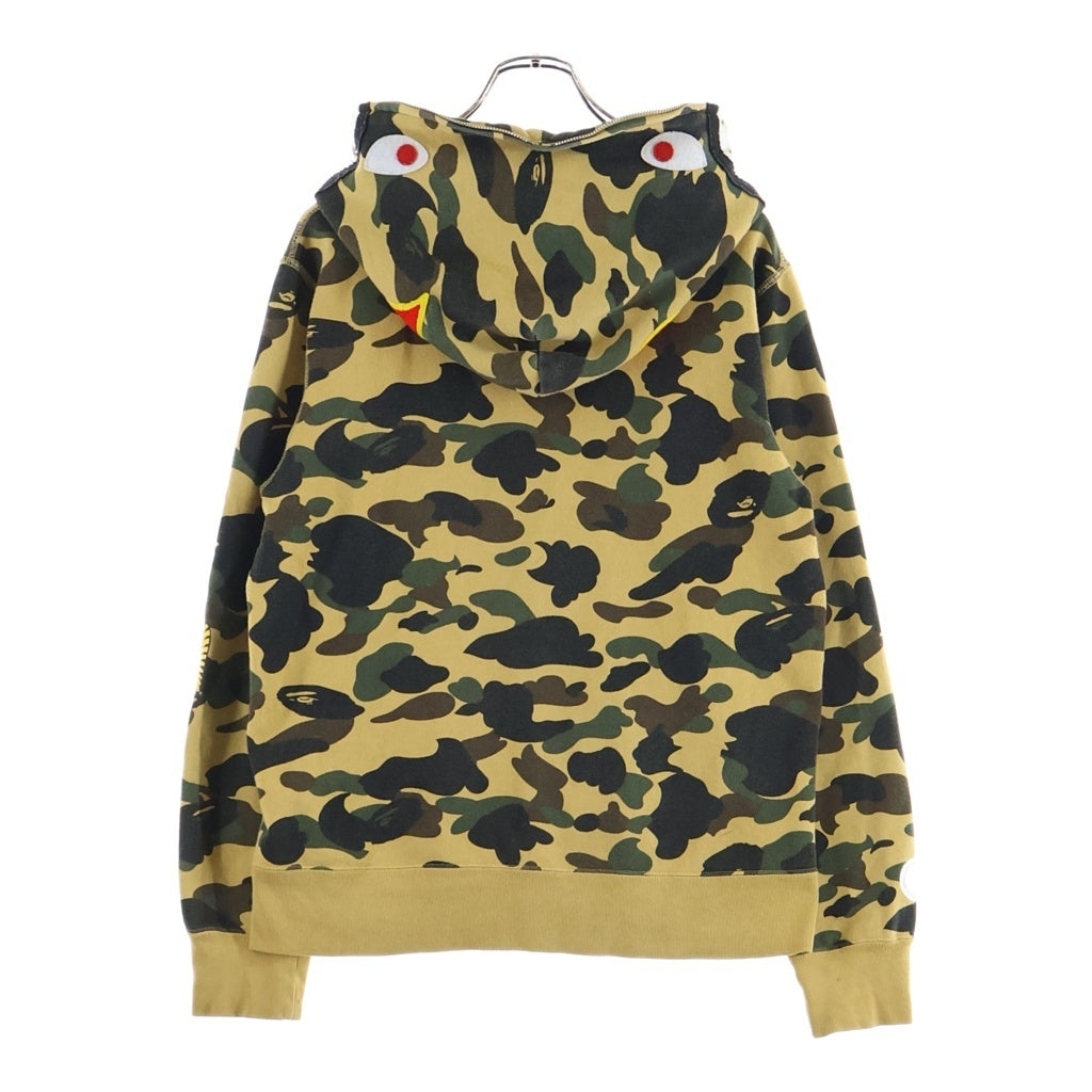 A BATHING APE(アベイシングエイプ) 1ST CAMO SHARK FULL ZIP HOODIE 1stカモ シャーク フルジップフーディー ジップアップパーカー ベージュ 001ZPD301008X