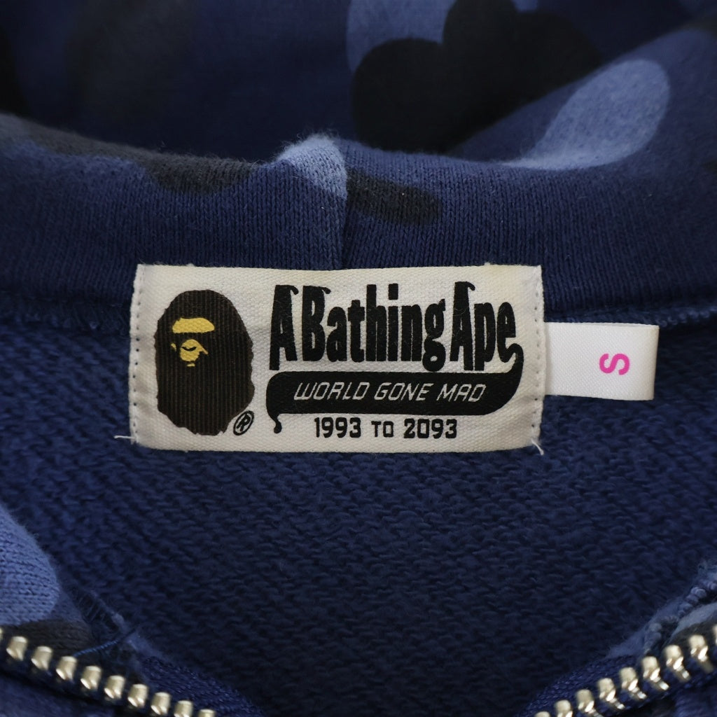 A BATHING APE(アベイシングエイプ) COLOR CAMO TIGER FULL ZIP HOODIE カラーカモ タイガー フルジップフーディー ジップアップパーカー レディース ネイビー 001ZPG302006X