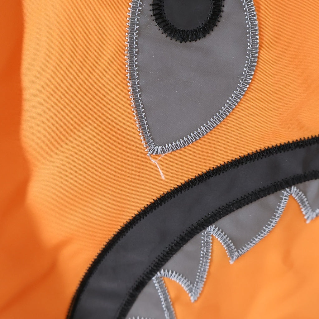 A BATHING APE(アベイシングエイプ) REFLECTOR SHARK MA-1 JACKET リフレクター シャーク ボンバージャケット ジップアップブルゾン オレンジ 001HJE801021X