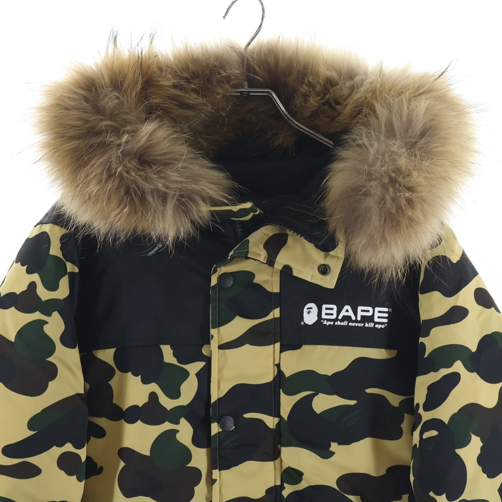 A BATHING APE(アベイシングエイプ) 1ST CAMO OVERSIZED HOODIE DOWN JACKET 1stカモ オーバーサイズフーディー ダウンジャケット レディース ベージュ 001HJF802504X