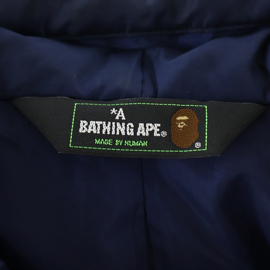 A BATHING APE(アベイシングエイプ) TIGER HULL ZIP HOODIE DOWN JACKET タイガー フルジップフーディー ダウンジャケット ネイビー