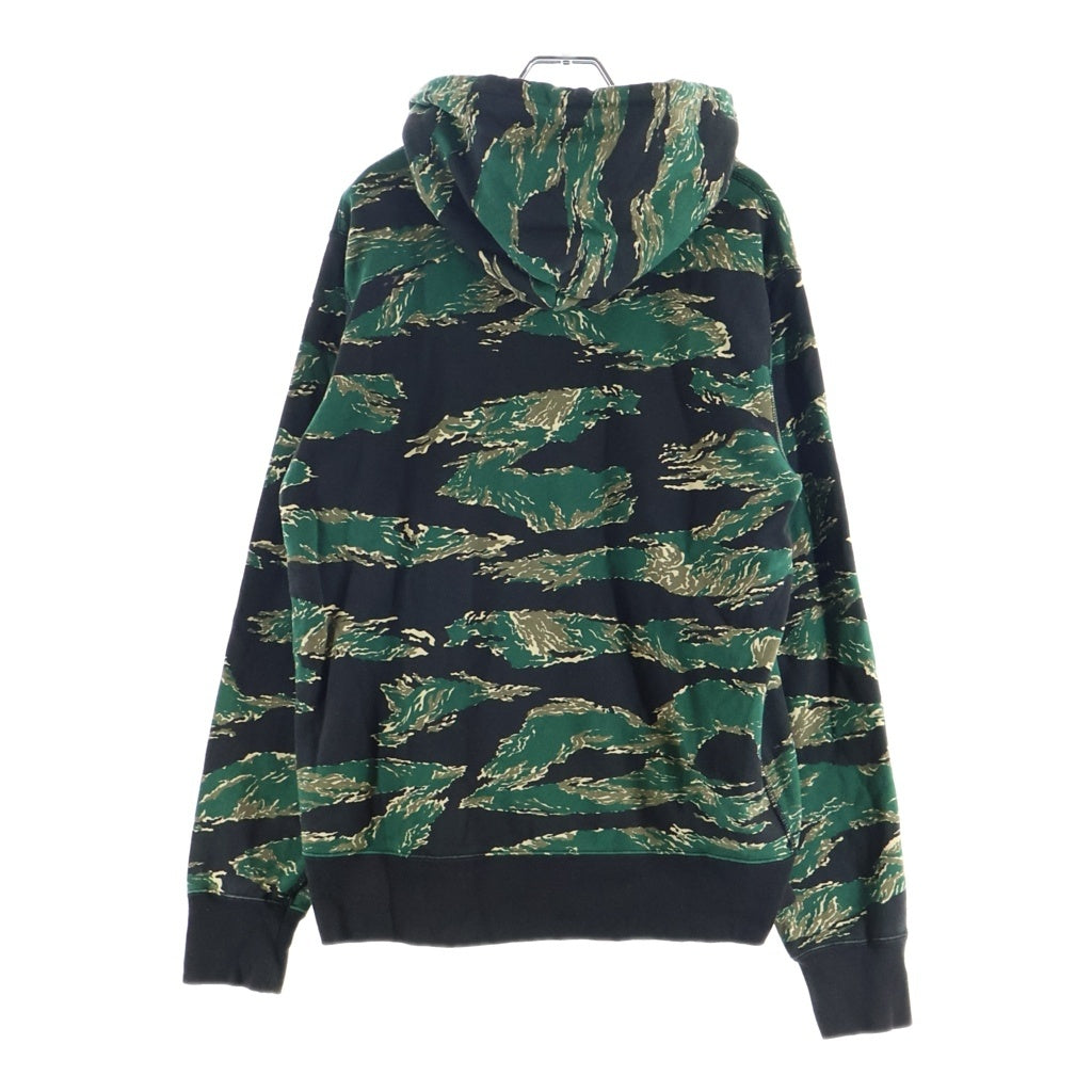 A BATHING APE(アベイシングエイプ) TIGER CAMO COLLEGE PULLOVER HOODIE タイガーカモ カレッジ プルオーバーフーディー パーカー ブラック/グリーン 001PPF701003X
