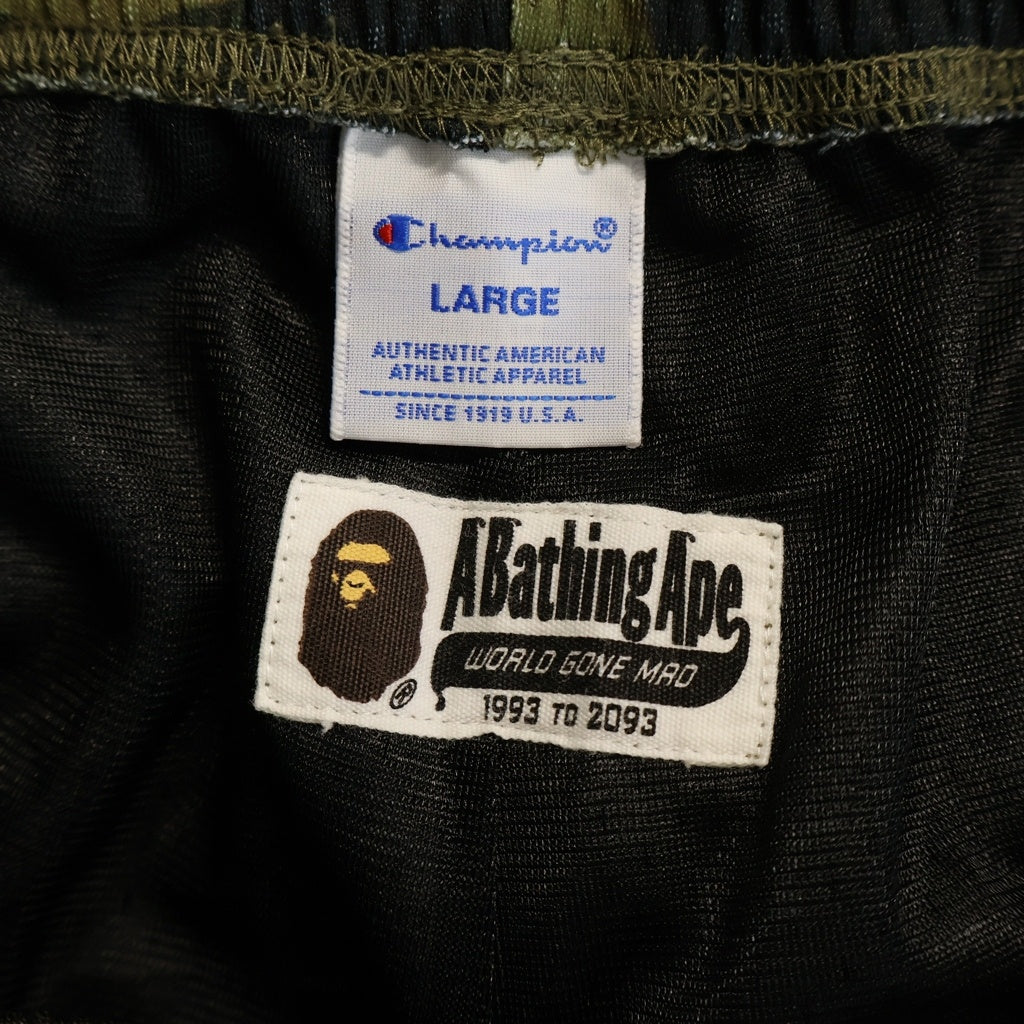 A BATHING APE(アベイシングエイプ) ×Champion 1st CAMO MESH SHORTS チャンピオン 1stカモ メッシュショーツ グリーン