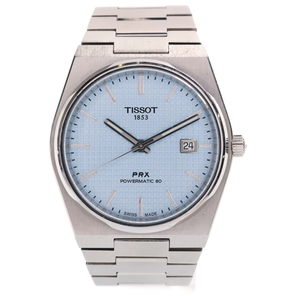 TISSOT(ティソ) PRX パワーマティック 80 40mm アイスブルー文字盤 自動巻き ウォッチ 腕時計 シルバー ブルー T137407A