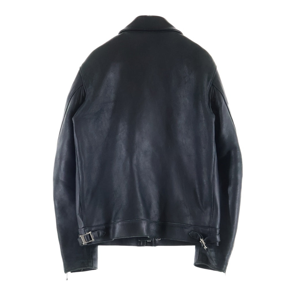 BLACK MEANS(ブラックミーンズ) ジップアップ シングルライダース ジャケット ブラック 945-70TJ58-6K