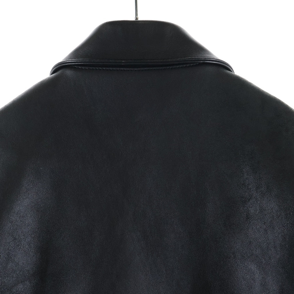BLACK MEANS(ブラックミーンズ) ジップアップ シングルライダース ジャケット ブラック 945-70TJ58-6K