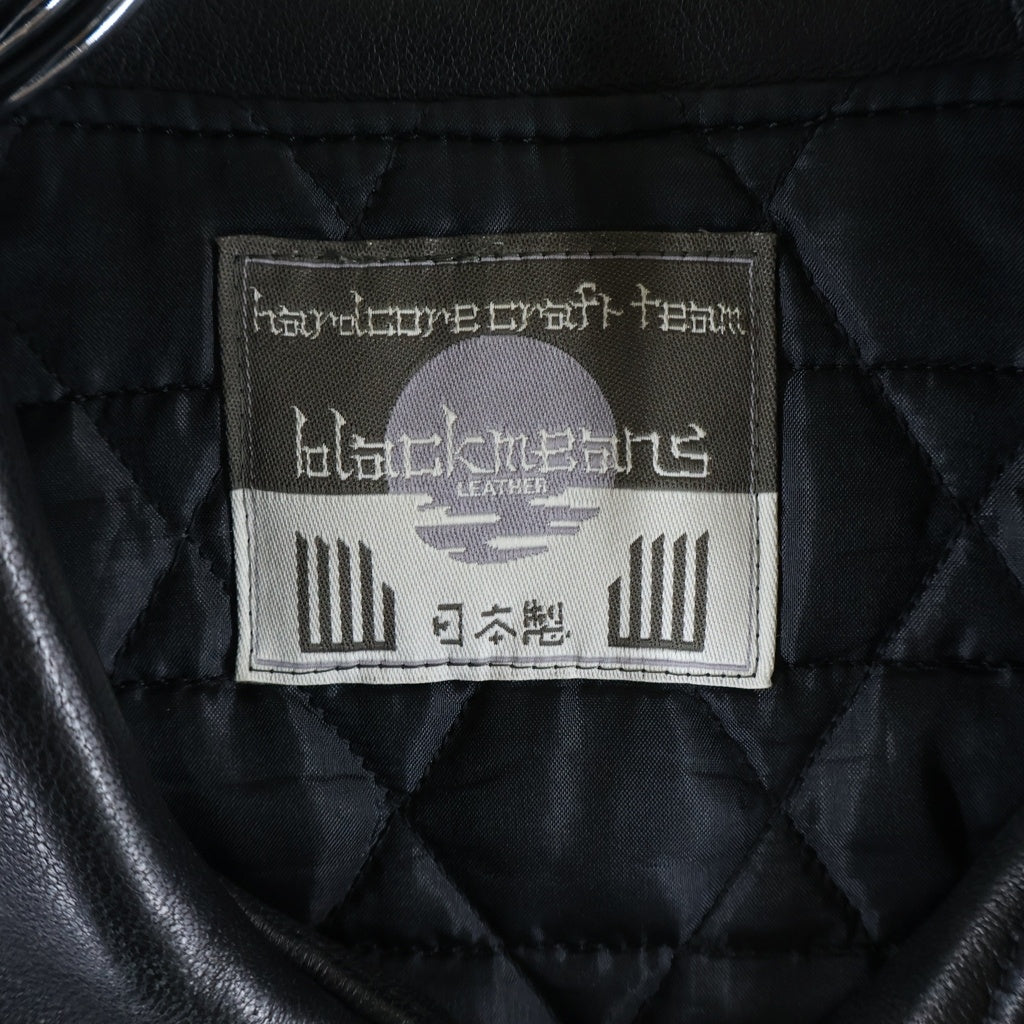 BLACK MEANS(ブラックミーンズ) ジップアップ シングルライダース ジャケット ブラック 945-70TJ58-6K