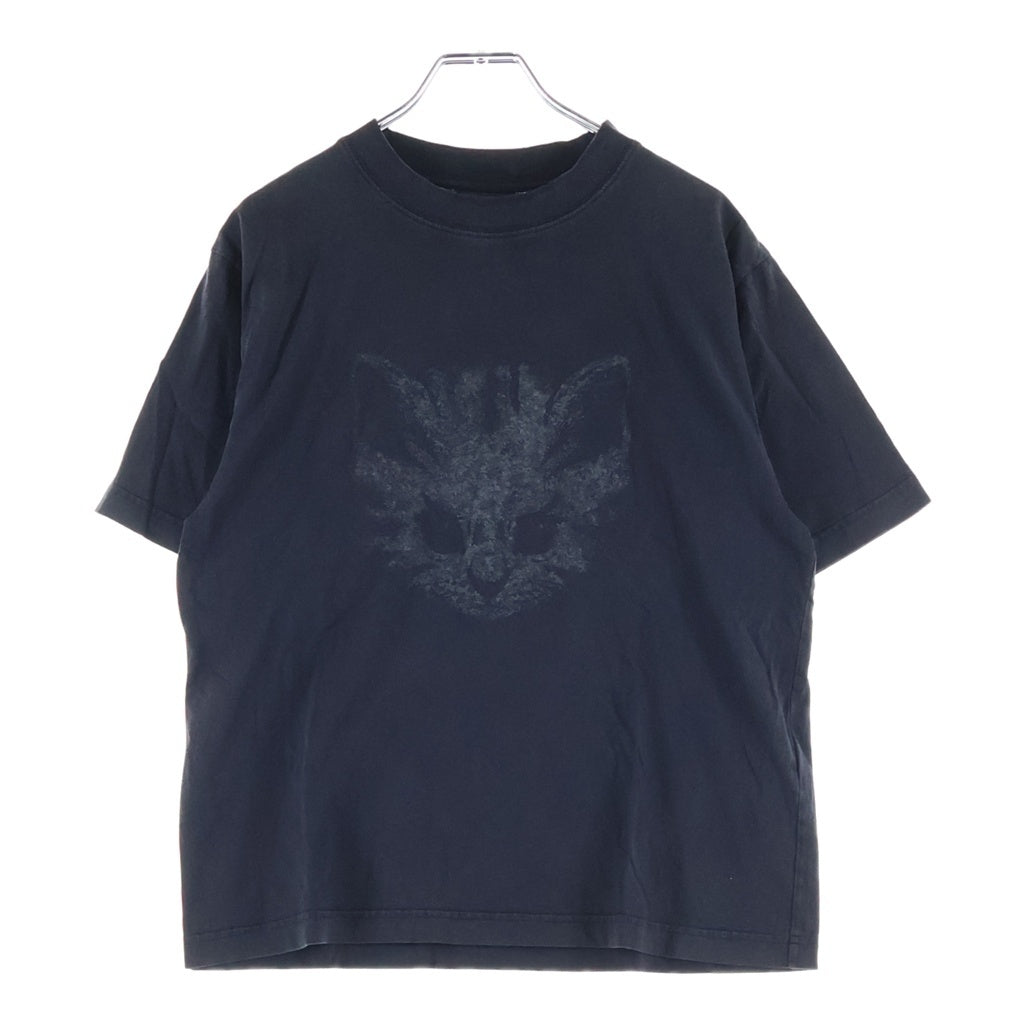 BALENCIAGA(バレンシアガ) KITTY CAT T-SHIRT MEDIUM-FIT キティキャット ミディアムフィット アートプリントTシャツ 半袖クルーネックカットソー レディース ブラック 850990 TTVC4