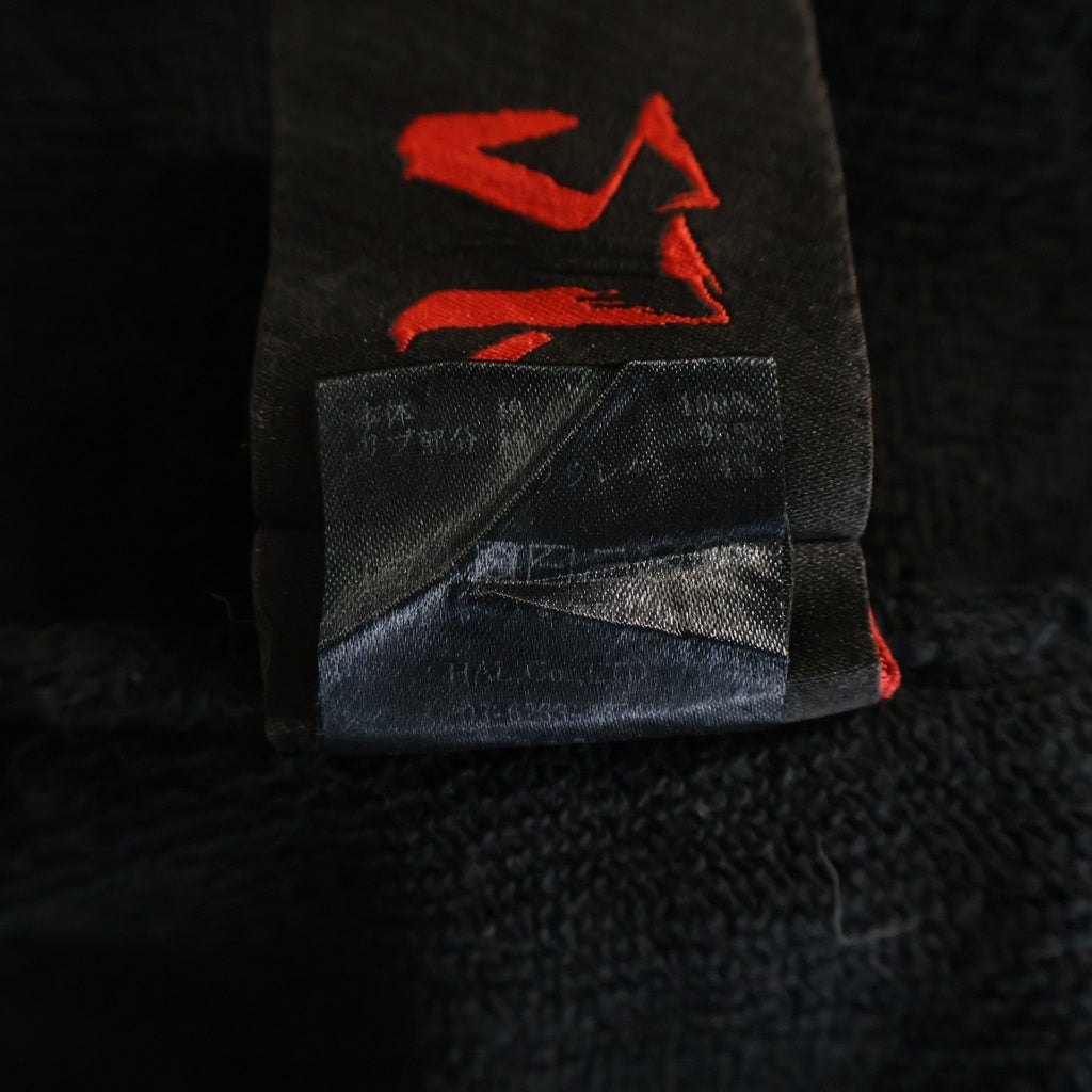 cvtvlist(カタリスト) 23AW 3D LOGO USUAL PANTS ヴィンテージクラッシュ加工 ロゴスウェットパンツ ブラック 2301090401