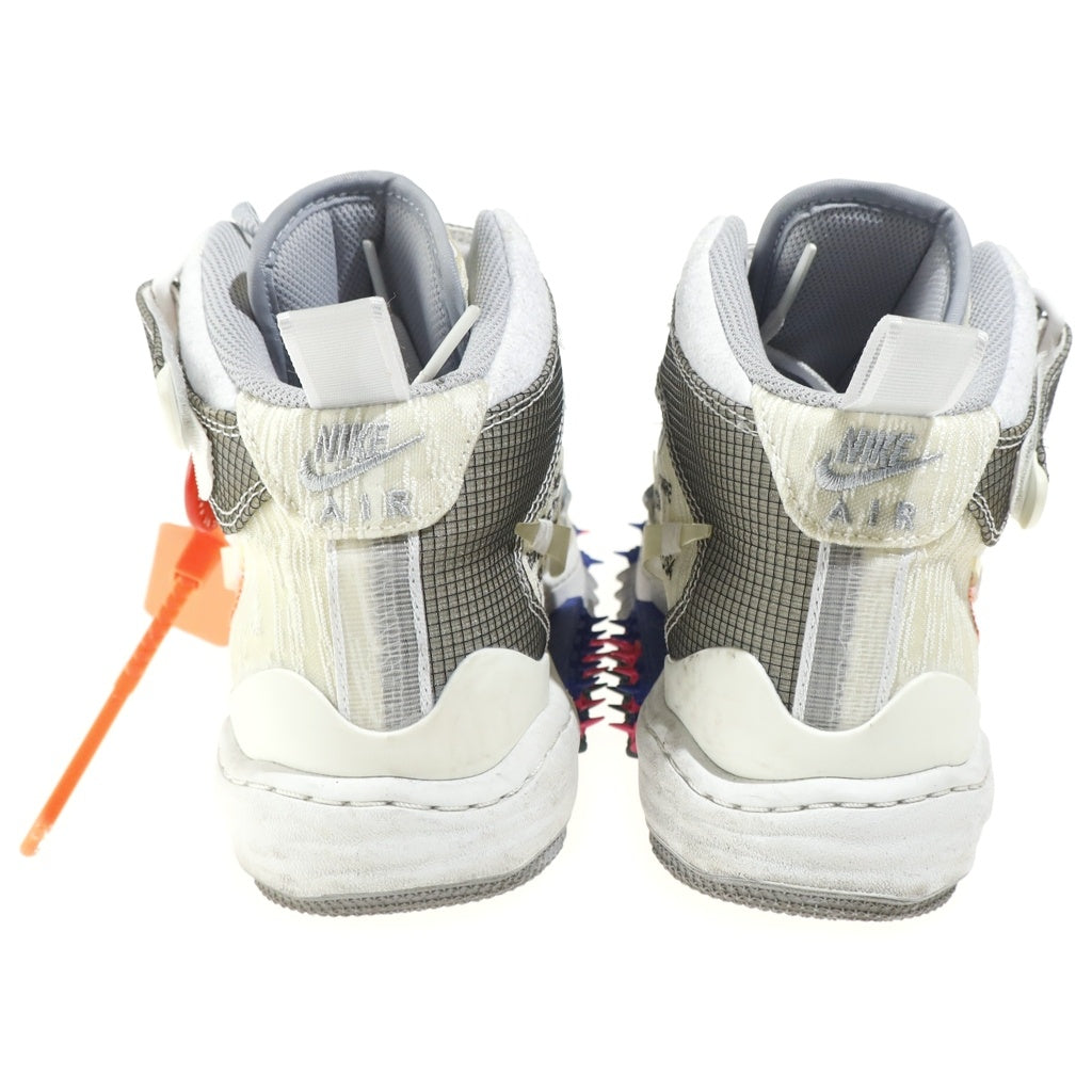 NIKE(ナイキ) ×OFF-WHITE AIR FORCE 1 MID オフホワイト エアフォース1 ミッドカットスニーカー ホワイト US8.5/26.5cm D06290-100