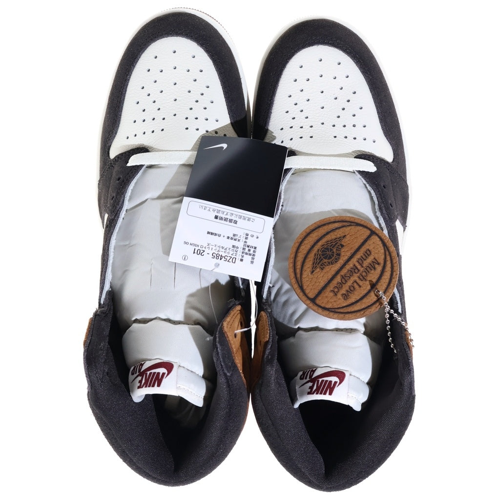 NIKE(ナイキ) AIR JORDAN 1 HIGH LOVE LETTER エアジョーダン1 ハイ OG ラブレター ハイカットスニーカー シューズ ブラウン/ホワイト US10/28cm DZ5485-201