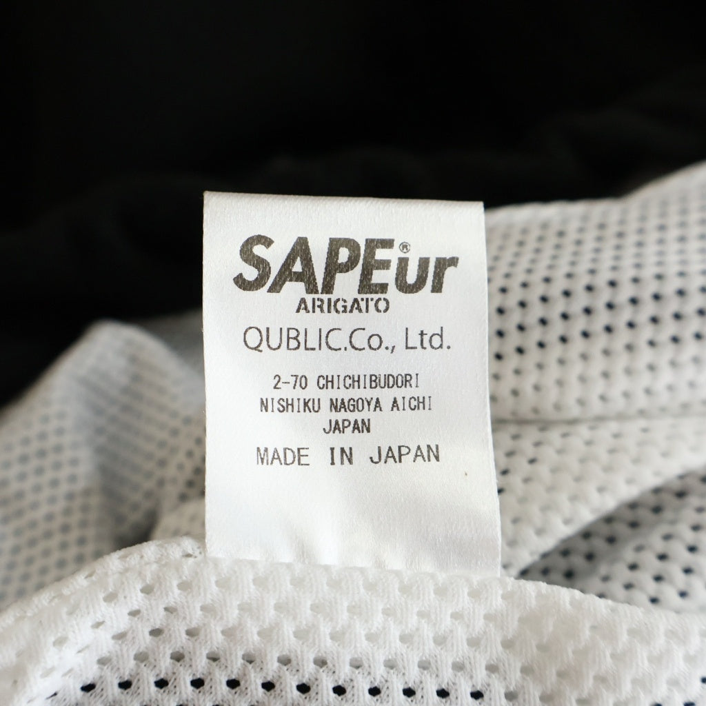 SAPEur(サプール) Half Zip Fleece Jacket ハーフジップ フリースジャケット ブラック/グレー