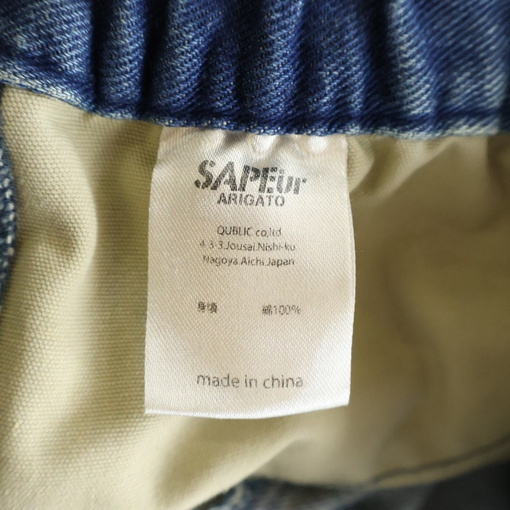 SAPEur(サプール) スニコン名古屋限定 デニムペインターパンツ リメイクジーンズ インディゴ