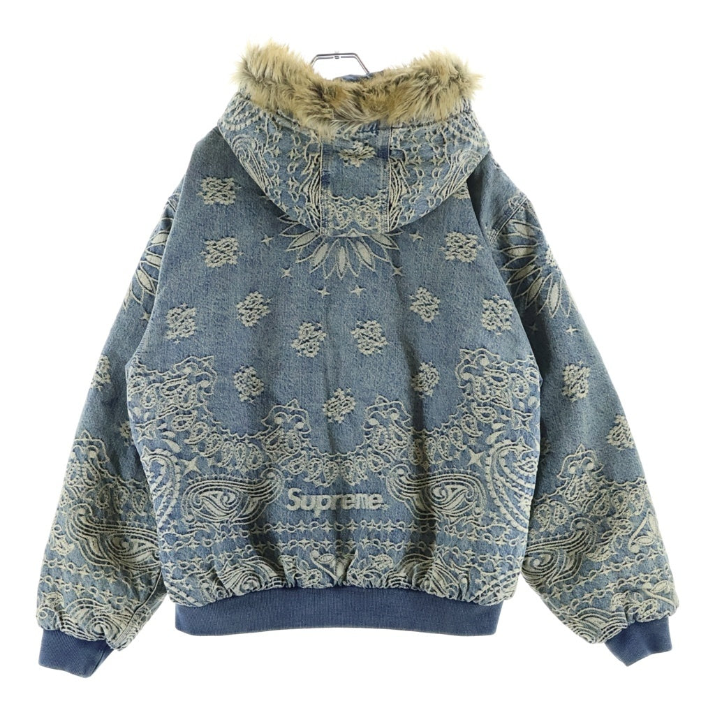 SUPREME(シュプリーム) 25SS Bandana Jacquard Denim Hooded Work Jacket バンダナジャカードデニムフーデッドワークジャケット インディゴ