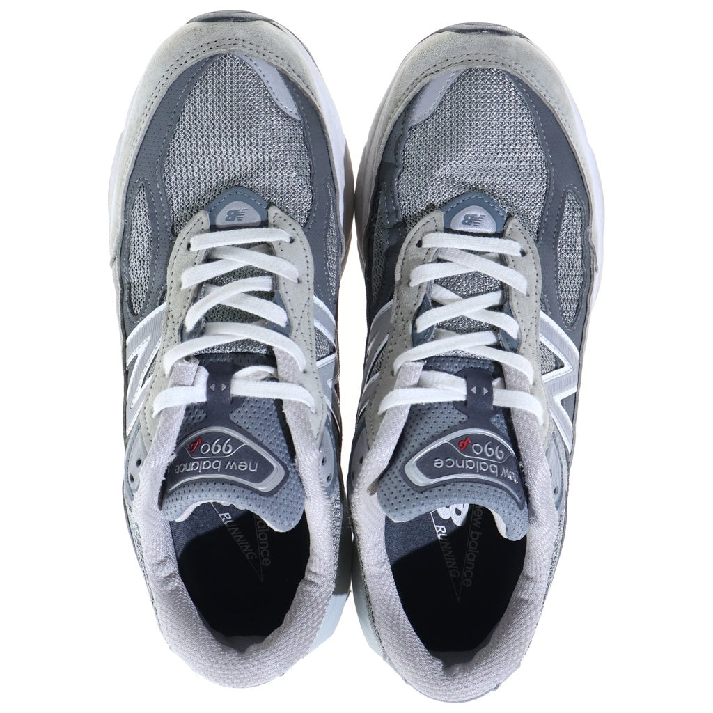 New Balance(ニューバランス) 990V6 メッシュ/スウェード ローカットスニーカー グレー US8/26cm M990GL6