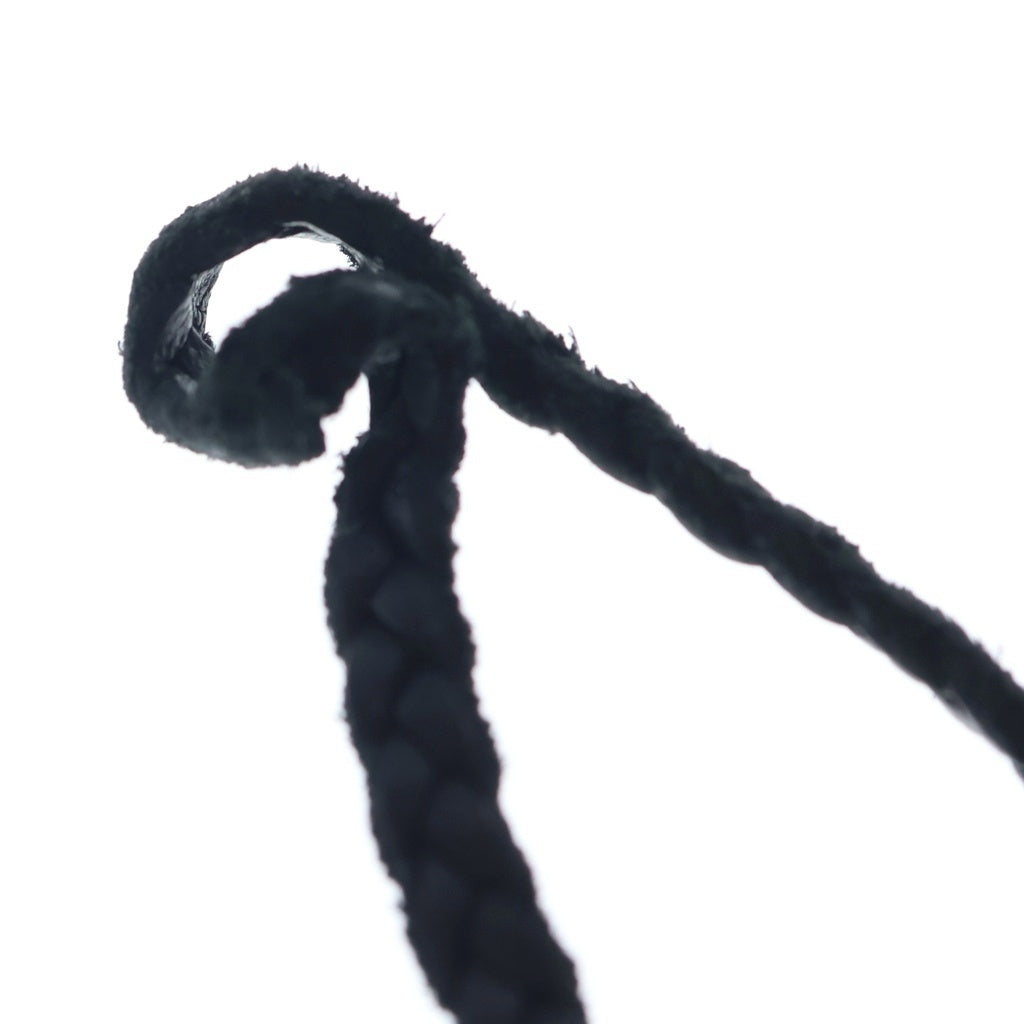 CHROME HEARTS(クロムハーツ) LEATHER BRAID SCROLL ネックレス レザーブレイドネックレス ブラック/シルバー BCA377