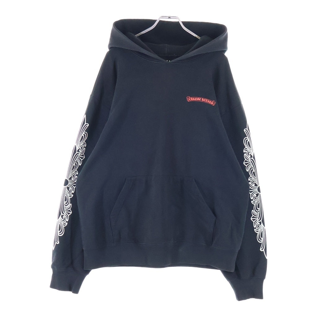 CHROME HEARTS(クロムハーツ) ×MATTY BOY 99 Eyes Chomper SWTSHRT PLVR マッティボーイ 99アイズ 袖フローラル プルオーバーパーカー ブラック