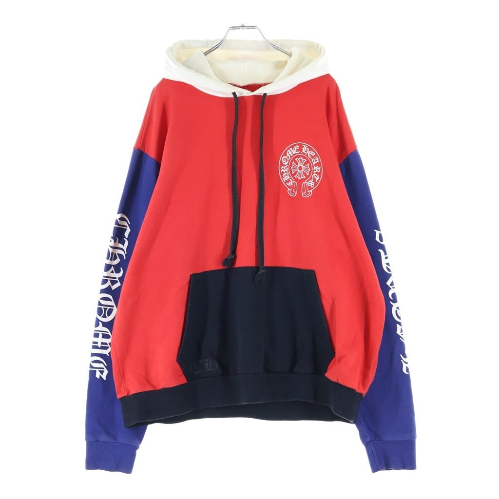 CHROME HEARTS(クロムハーツ) ×MATTY BOY PPO HD CHOMPER PLVR マッティボーイ トリコロールチョンパープルオーバーフーディーパーカー レッド/ブルー