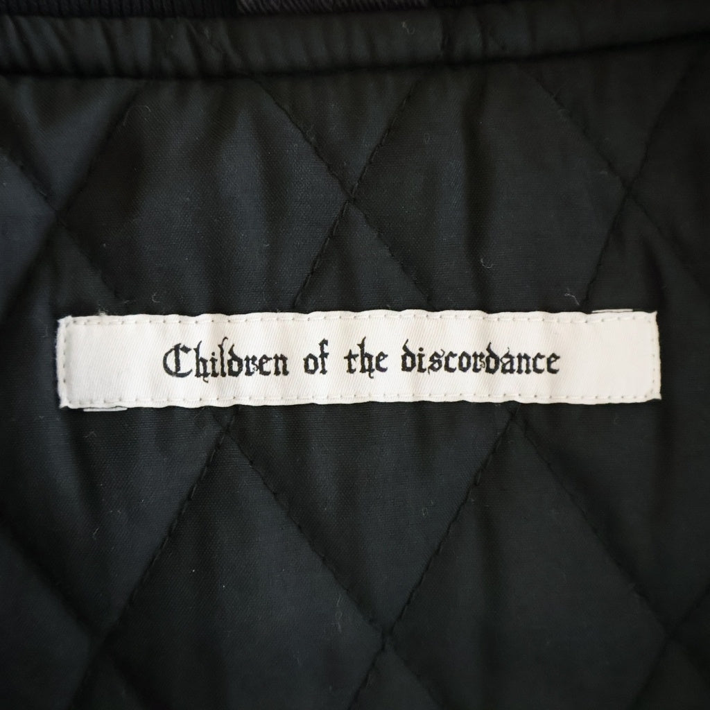 Children of the discordance(チルドレンオブザディスコーダンス) SASTR CTN VEST 刺繍 コットンワークベスト ブラック COTDVS-007