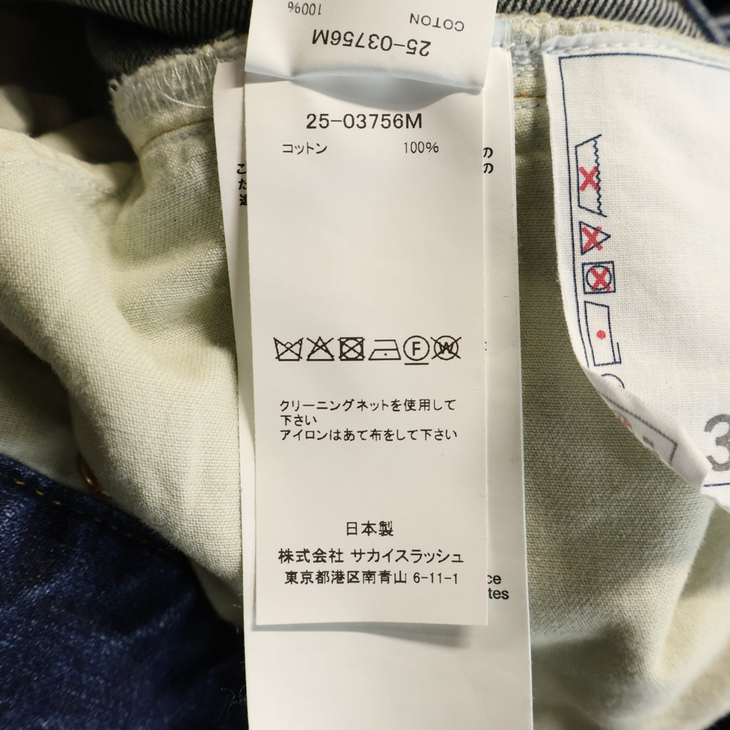 Sacai(サカイ) 25AW DENIM PANTS マルチポケット ジップフライ ベルテッドデニムパンツ インディゴ 25-03756M