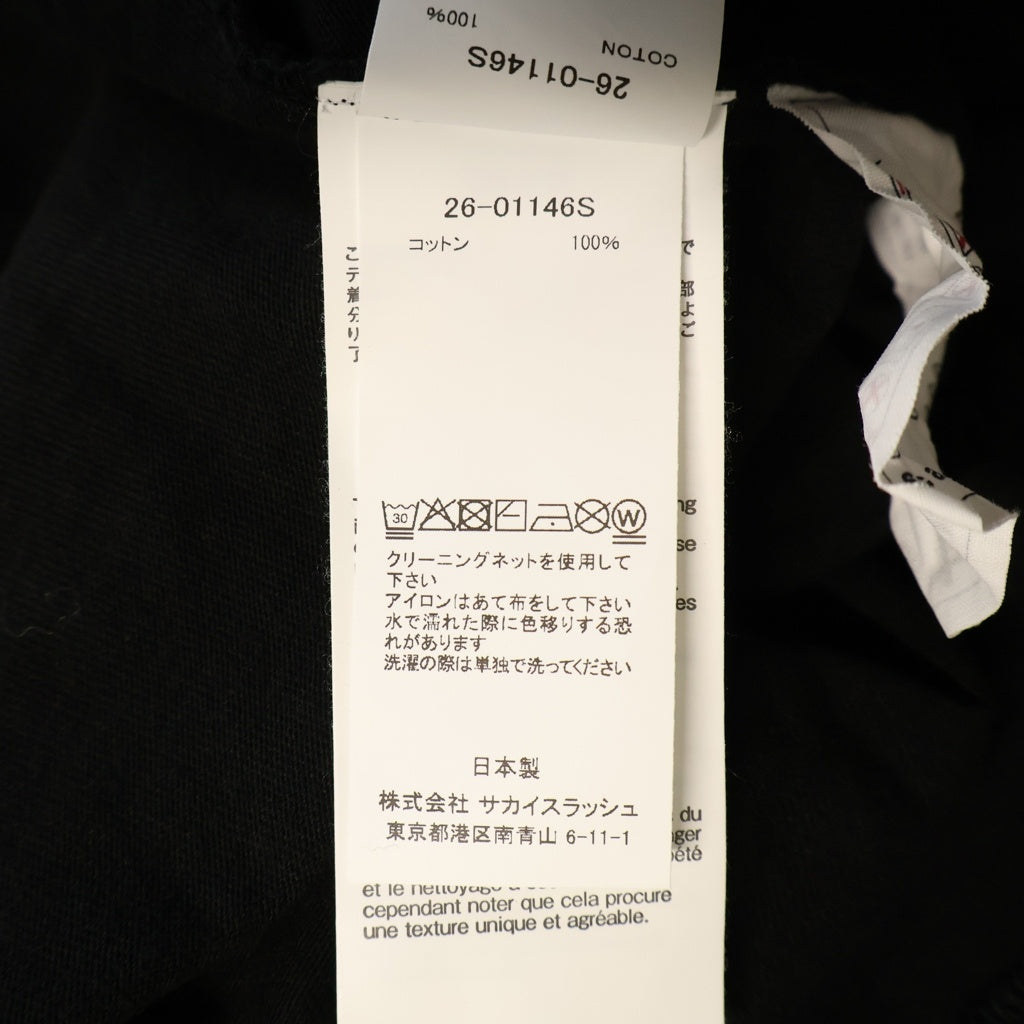Sacai(サカイ) 26SS Print L/S T-Shirt プリント長袖Tシャツ カットソー ブラック 26-01146S