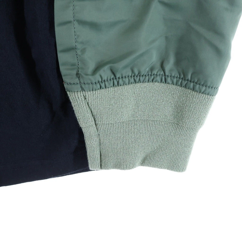 Sacai(サカイ) 24SS コンビネーション ドッキング 半袖Tシャツ カットソー ブラック/カーキ 24-03457M