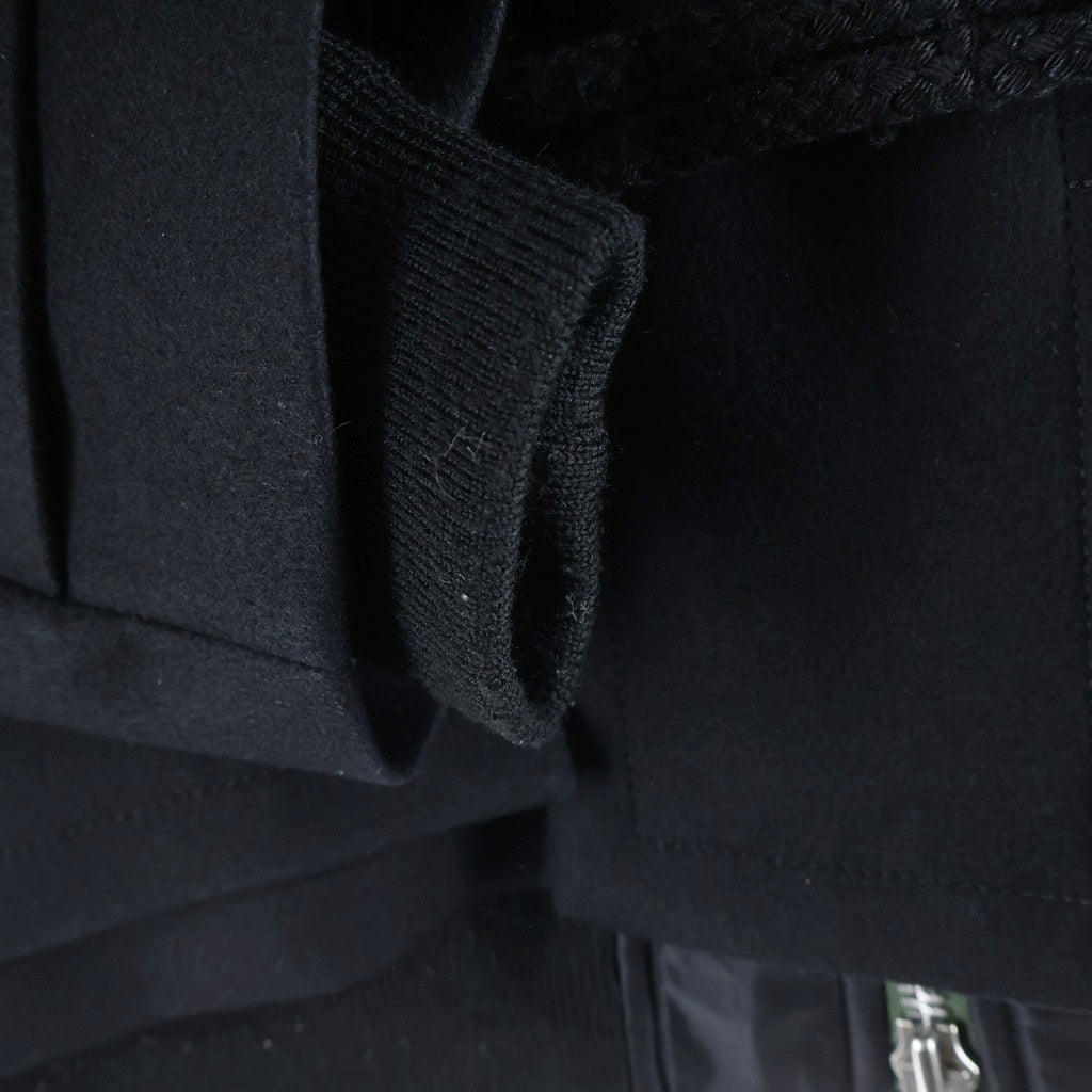 Sacai(サカイ) 25AWWool Melton Blouson ウールメルトンブゾン ドッキングダッフルコート ブラック 25-03846M