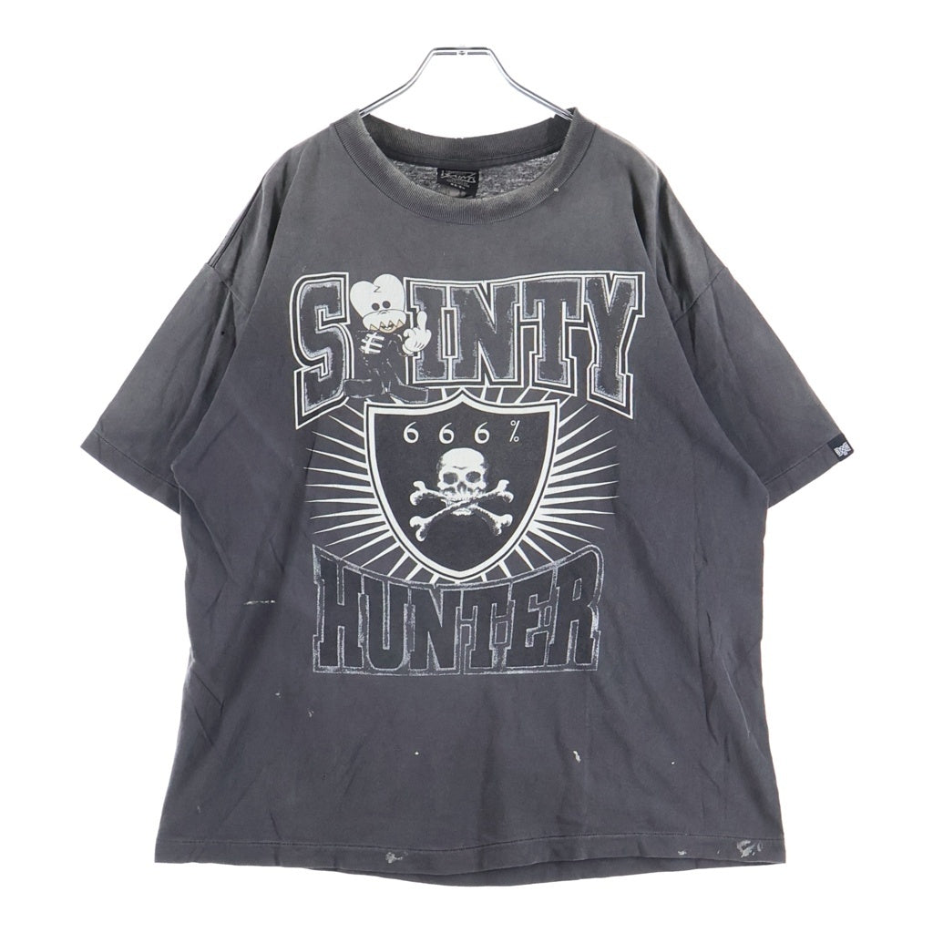 SAINT MICHAEL(セントマイケル) 26SS ×BOUNTY SAINTY HUNTER SS T-SHIRT ウォッシュド フェード加工 クルーネック半袖Tシャツカットソー ブラック SM-MK8-0000-C29
