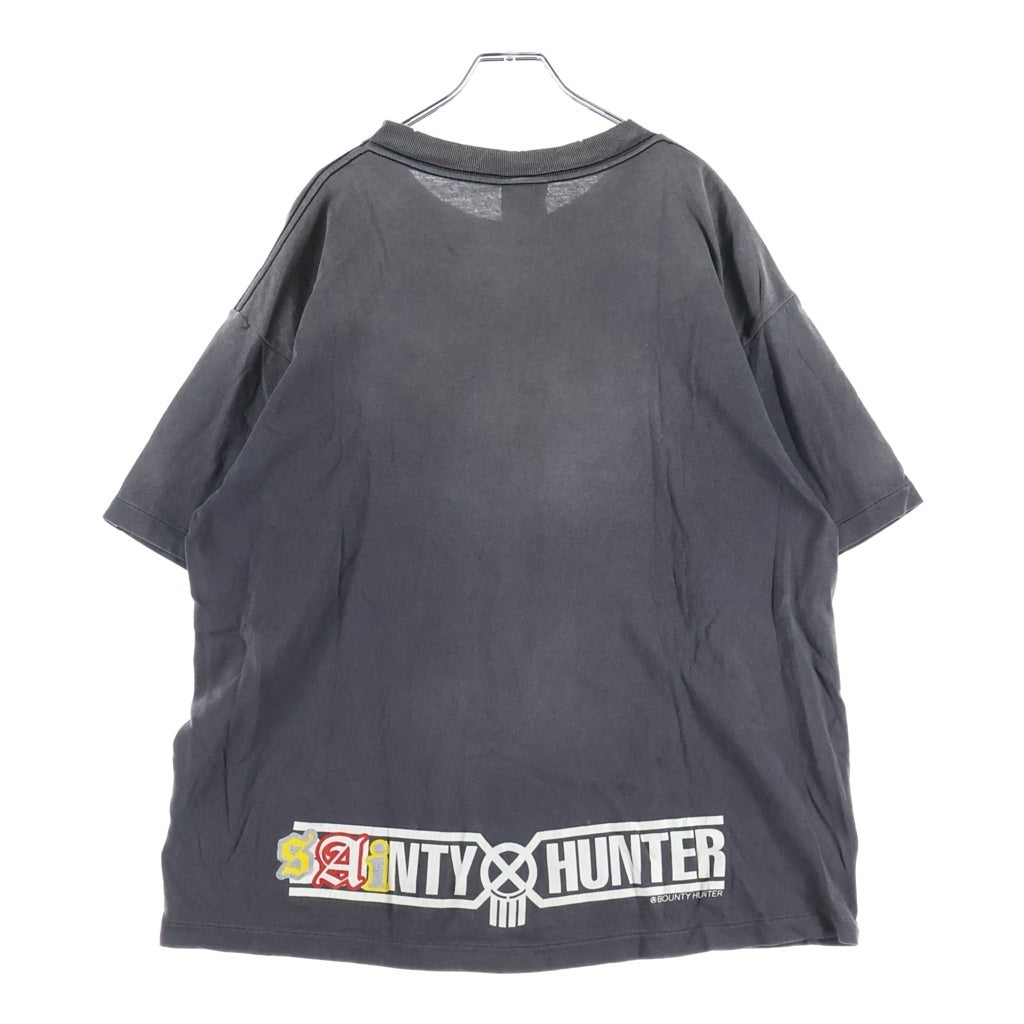SAINT MICHAEL(セントマイケル) 26SS ×BOUNTY SAINTY HUNTER SS T-SHIRT ウォッシュド フェード加工 クルーネック半袖Tシャツカットソー ブラック SM-MK8-0000-C29