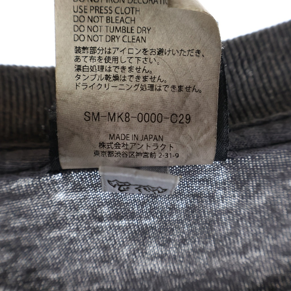 SAINT MICHAEL(セントマイケル) 26SS ×BOUNTY SAINTY HUNTER SS T-SHIRT ウォッシュド フェード加工 クルーネック半袖Tシャツカットソー ブラック SM-MK8-0000-C29