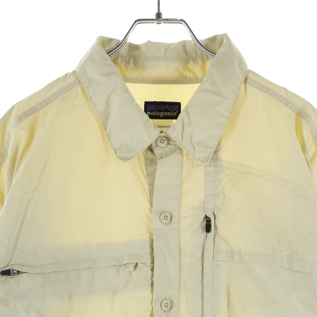 PATAGONIA(パタゴニア) USA製 Guidewater Shirt ガイドウォーター シャツ ジップアップ ナイロン ベージュ