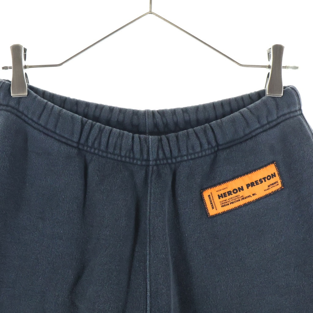 HERON PRESTON(ヘロンプレストン) HP BRUSH PLAIN エイチピー ブラッシュ プレイン スウェットパンツ ブラック HWCH003F21JER001