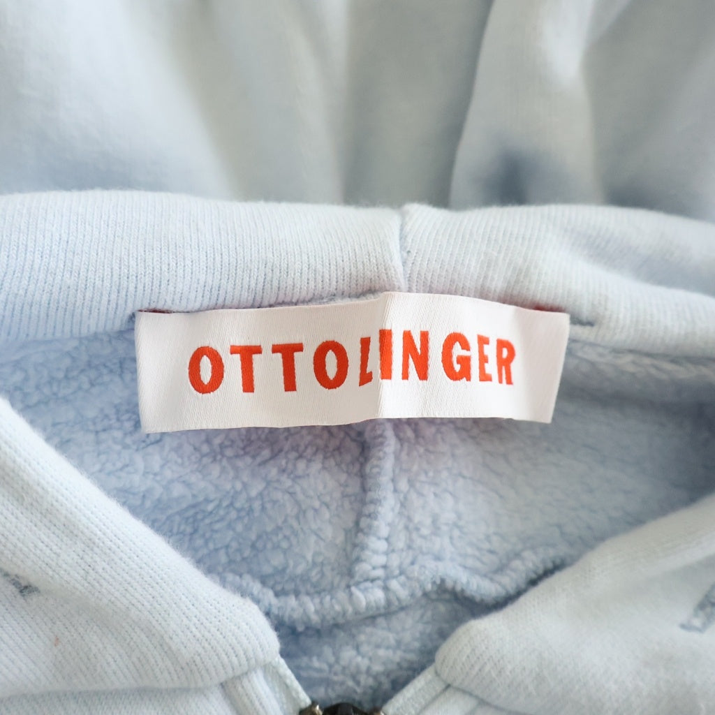 NO BRAND(ノーブランド) OTTOLINGER フーデッド ジップアップ プルオーバーパーカー レディース ライトブルー