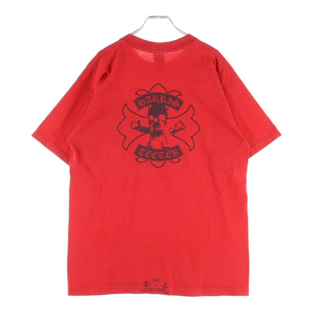 CHROME HEARTS(クロムハーツ) OLD FOTI TEE HARRIS TEETER フォティ ハリスティータ ロゴ クルーネック半袖Tシャツ カットソー レッド