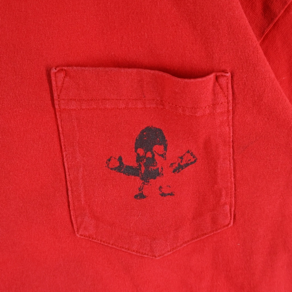 CHROME HEARTS(クロムハーツ) OLD FOTI TEE HARRIS TEETER フォティ ハリスティータ ロゴ クルーネック半袖Tシャツ カットソー レッド