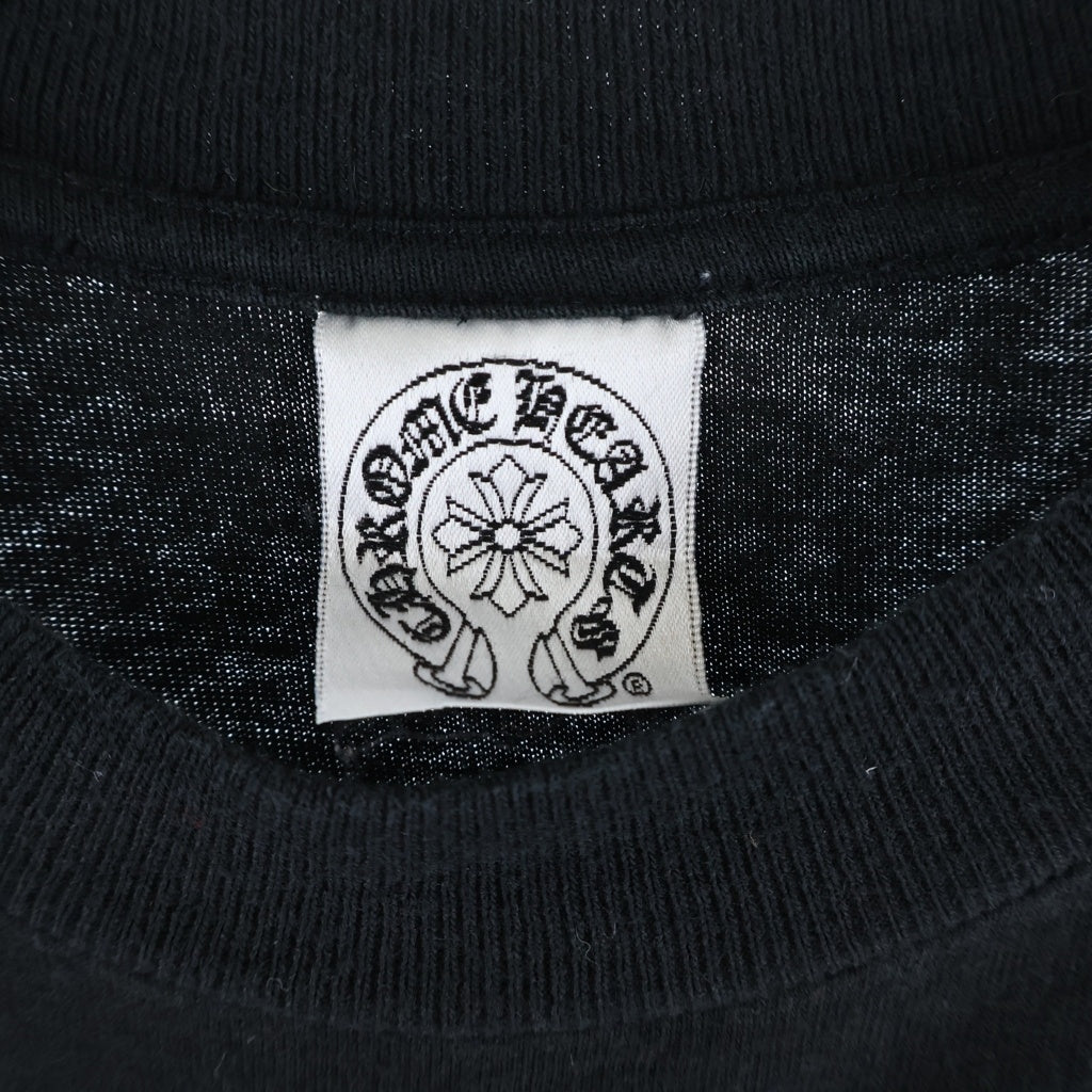CHROME HEARTS(クロムハーツ) OLD FOTI HANDHORSEMAN TEE オールド ホースマンプリント クルーネック 胸ポケット 半袖Tシャツ カットソー ブラック