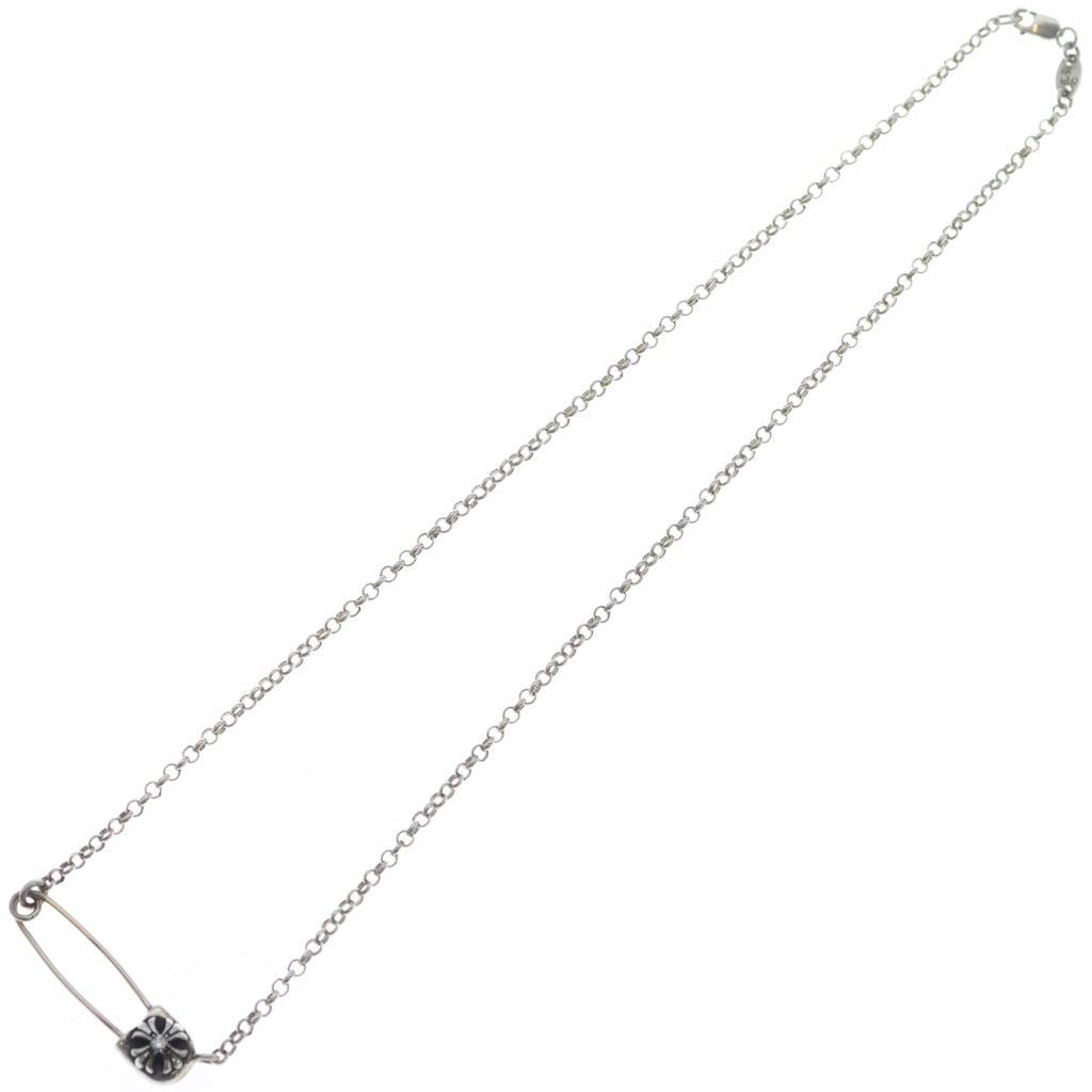 CHROME HEARTS(クロムハーツ) SAFETY PIN R16 1DIA セーフティピン ロールチェーン 1ダイヤ ネックレス シルバー
