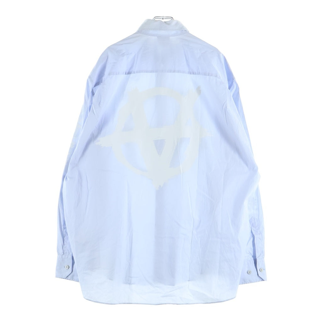 VETEMENTS(ヴェトモン) ダブル アナーキー 長袖シャツ ブルー UE52SH360N