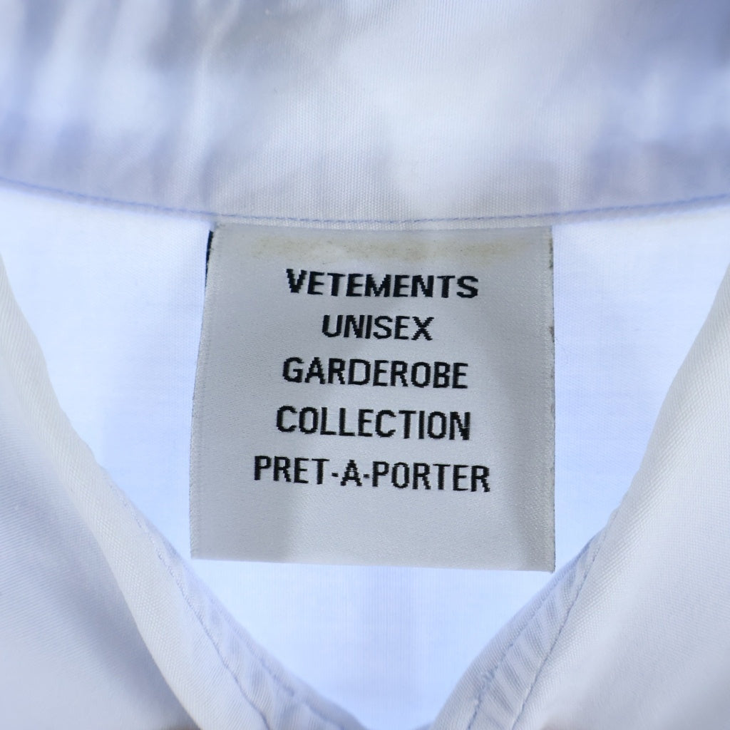 VETEMENTS(ヴェトモン) ダブル アナーキー 長袖シャツ ブルー UE52SH360N