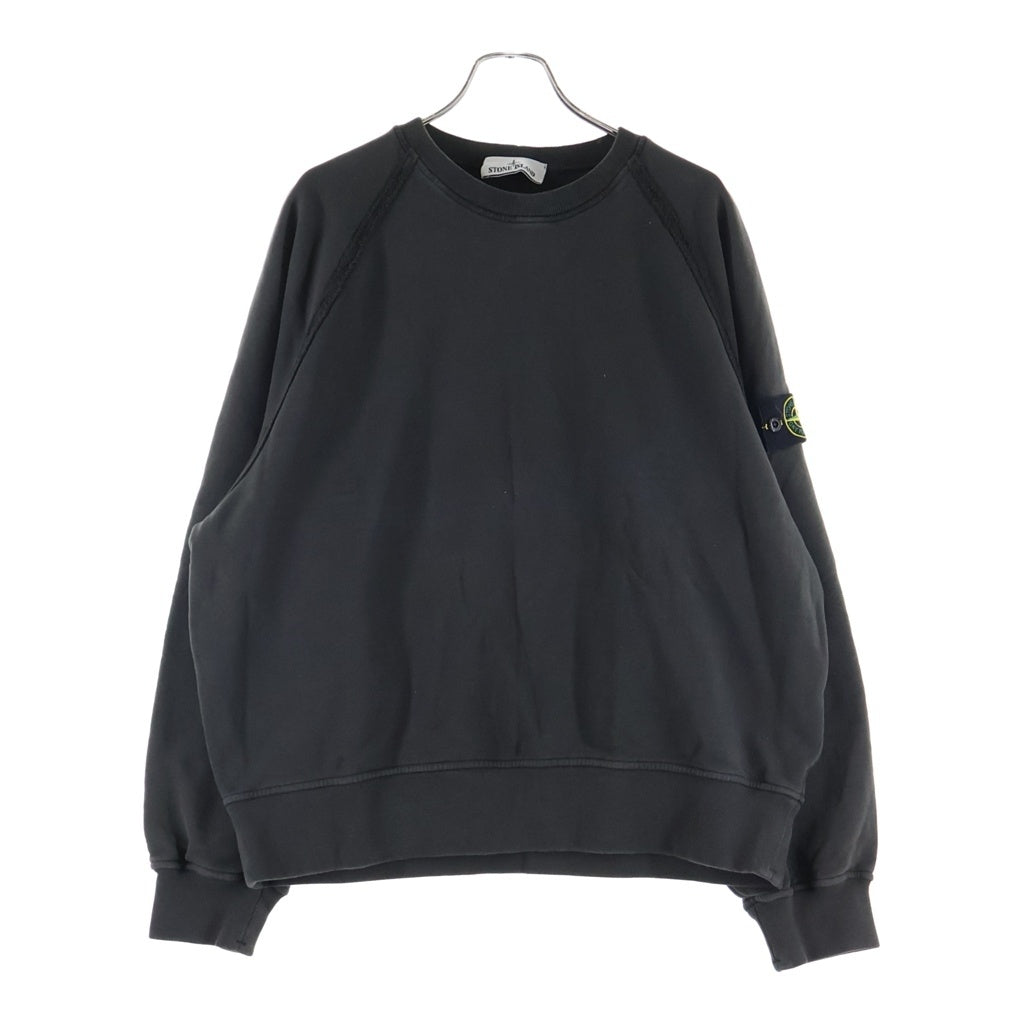 STONE ISLAND(ストーンアイランド) ロゴワッペン クルーネック 長袖スウェットトレーナー コットン ブラック K2S156100022S0A20