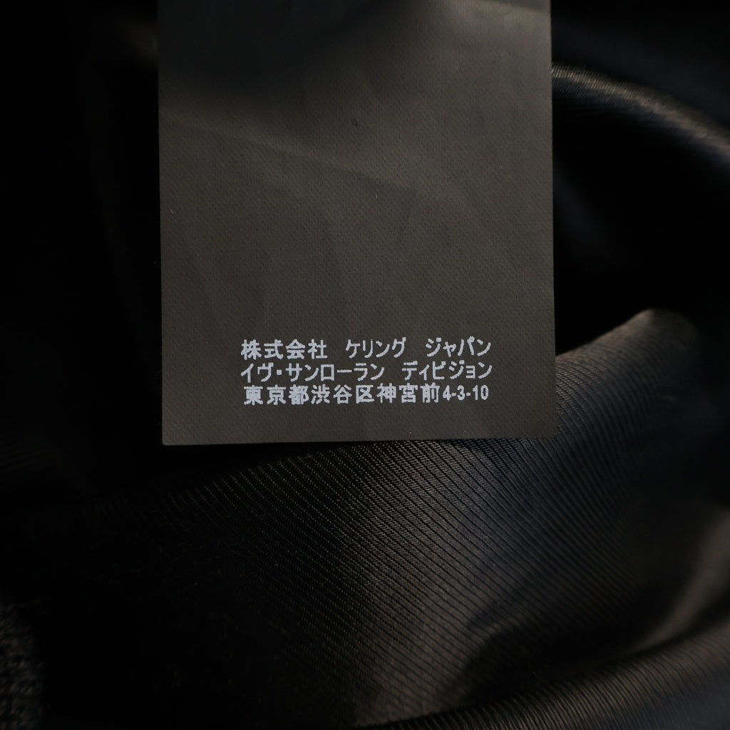 SAINT LAURENT PARIS(サンローランパリ) 15AW Teddy Jacket テディジャケット ウールスタジアムジャケット ブルゾン ブラック 354718 YYL80