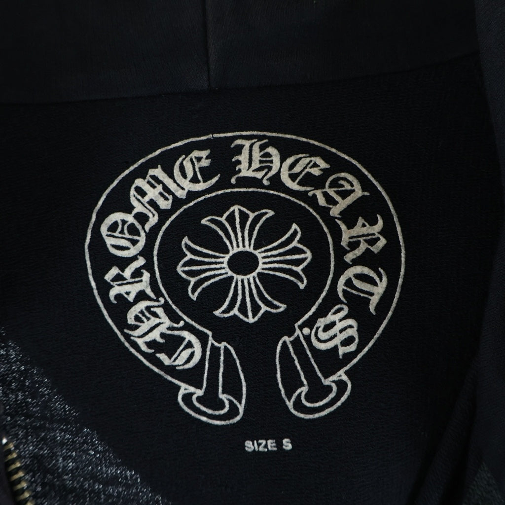 CHROME HEARTS(クロムハーツ) OLD SWTSHRT HD ZIP CHプラスプリントパーカー ブラック/ホワイト