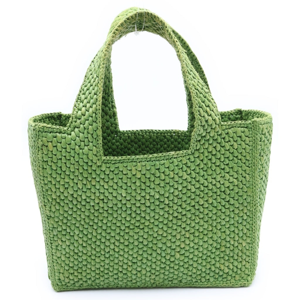 LOEWE(ロエベ) フォントトートスモール 2WAYハンドバッグ ショルダーバッグ ストロー グリーン ゴールド金具 A685B59X03